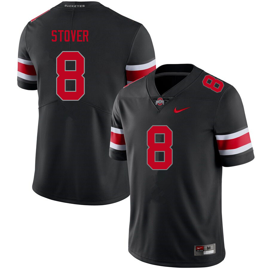 Ohio State Buckeyes #8 Cade Stover College Football Jerseys Sale-Blackout